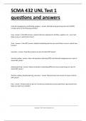 SCMA 432 UNL Test 1 questions and answers&period;