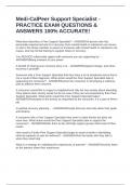 Medi-CalPeer Support Specialist - PRACTICE EXAM QUESTIONS & ANSWERS 100&percnt; ACCURATE&excl;