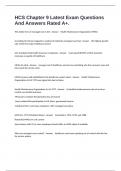 HCS Chapter 9 Latest Exam Questions And Answers Rated A&plus;&period;
