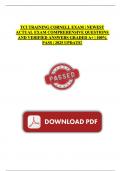 TCI TRAINING CORNELL EXAM &vert;&vert; NEWEST ACTUAL EXAM COMPREHENSIVE QUESTIONS AND VERIFIED ANSWERS GRADED A&plus; &vert;&vert; 100&percnt; PASS &vert;&vert; 2025 UPDATE&excl;