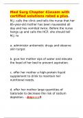 Med Surg Chapter 41exam with certified solutions rated a plus&period; M&period;J&period; calls the clinic and tells the nurse that her 85-year-old mother has been nauseated all day and has vomited twice&period; Before the nurse hangs up and calls the HCP&comma; she should tell M&period;J&period; to  a&period;