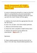 Health Assessment ATI EXAM 1 certified and accurately defined rated a plus&period;  A nurse is introducing herself to a client as the first step of a comprehensive physical examination&period; Which of the following strategies should the nurse use with this client&quest; &lpar;se