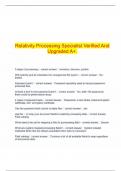 Relativity Processing Specialist Verified And Upgraded A&plus;&period;