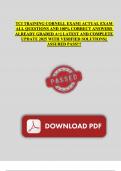 TCI TRAINING CORNELL EXAM &vert;&vert; ACTUAL EXAM ALL QUESTIONS AND 100&percnt; CORRECT ANSWERS ALREADY GRADED A&plus;&vert;&vert; LATEST AND COMPLETE UPDATE 2025 WITH VERIFIED SOLUTIONS &vert;&vert; ASSURED PASS&excl;&excl;&excl;