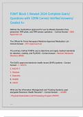 FOMT Block 1 Newest 2024 Complete Exam&sol;  Questions with 100&percnt; Correct Verified Answers&sol;  Graded A&plus;