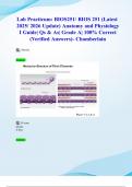 Lab Practicum&colon; BIOS251&sol; BIOS 251 &lpar;Latest 2025&sol; 2026 Update&rpar; Anatomy and Physiology I Guide&vert; Qs & As&vert; Grade A&vert; 100&percnt; Correct &lpar;Verified Answers&rpar;- Chamberlain