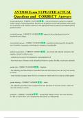 ANT2100    Bundled Exam Questions and CORRECT Answers