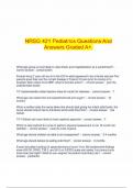 NRSG 421 Pediatrics And Answers Graded A&plus;&period;