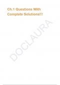 Ch&period;1 Questions With Complete Solutions&excl;&excl;&excl;