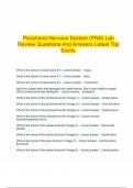  Peripheral Nervous System &lpar;PNS&rpar; Lab Review Questions And Answers Latest Top Score&period;