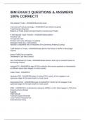 IBM EXAM 2 QUESTIONS & ANSWERS 100&percnt; CORRECT&excl;