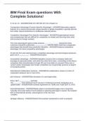 IBM Final Exam questions With Complete Solutions&excl;