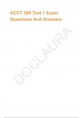ACCT 306 Test 1 Exam Questions And Answers
