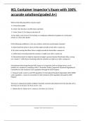 IICL Container Inspector-s Exam with 100- accurate solutions&lpar;graded A&plus;&rpar;&period;