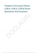 Chapter 8 &lpar;Concept Videos LO8-4&colon; LO8-5&semi; LO8-6&rpar; Exam Questions And Answers
