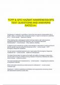  TCFP & GFD HAZMAT AWARENESS&sol;OPS TEST QUESTIONS AND ANSWERS RATED A&plus;&period;