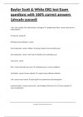 Baylor Scott & White EKG test Exam questions with 100- correct answers &lpar;already passed&rpar;