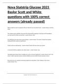 Nova Statstrip Glucose 2023 Baylor Scott and White questions with 100- correct answers 
