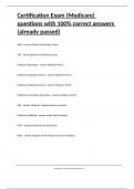 Certification Exam &lpar;Medicare&rpar; questions with 100- correct answers &lpar;already passed&rpar;&period;