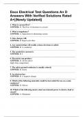 Esco Electrical Test Questions An D Answers With Verified Solutions Rated A&plus;&vert;&vert;Newly Updated&vert;&vert;