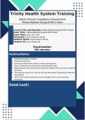       Relias Clinical Competency Assessment  2024-2025 Relias Medical-Surgical RN A Exam Review &lpar;multiple choice&rpar; Questions with Correct Answers &vert; 100&percnt; Pass Guaranteed &vert; Graded A&plus; &vert;