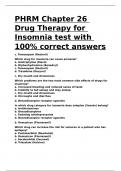 PHRM Chapter 26 Drug Therapy for Insomnia test with 100- correct answers&period;