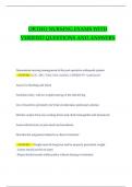 Orthopedic Nursing Exam Questions and Answers 100&percnt; Solved &vert; Rated A&plus;&lpar;2024-2025&rpar;