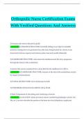 Orthopedic Nursing Exam Questions and Answers 100&percnt; Solved &vert; Rated A&plus;&lpar;2024-2025&rpar;