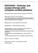 NUR10005 - Diabetes and oxygen therapy with complete verified solutions