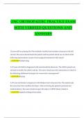 Orthopedic Nursing Exam Questions and Answers 100&percnt; Solved &vert; Rated A&plus;&lpar;2024-2025&rpar;