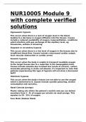 NUR10005 Module 9 with complete verified solutions&period;