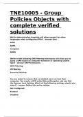 TNE10005 - Group Policies Objects with complete verified solutions