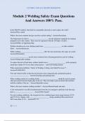 Module 2 Welding Safety Exam Questions And Answers 100&percnt; Pass&period;