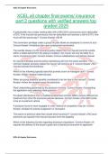 XCEL all chapter final exams&sol; insurance part 2 questions with verified answers top graded 2025