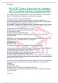 NV XCEL Exam Questions and Answers with Complete Solutions Graded A 2025