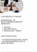 Arresten Burgerlijk en bestuursprocesrecht Universiteit Utrecht &plus; oefenvragen &plus; kernbegrippen - nieuw 2025