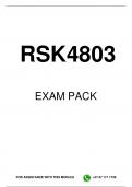 RSK4803 EXAM PACK 2025