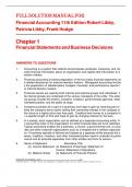  SOLUTION MANUAL FOR  Financial Accounting 11th Edition Robert Libby&comma; Patricia Libby&comma; Frank Hodge