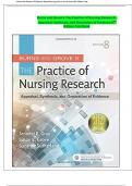 TEST BANK for Burns and Grove&rsquo;s The Practice of Nursing Research 8th Edition by Jennifer R&period; Gray and Grove