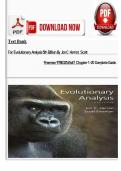 Test Bank For Evolutionary Analysis 5th Edition By Jon C&period; Herron&semi; Scott Freeman 9780321616678 Chapter 1-20 Complete Guide &period;