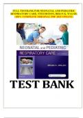 FULL TESTBANK FOR NEONATAL AND PEDIATRIC RESPIRATORY CARE&comma; 5TH EDITION&comma; BRIAN K&period; WALSH&period; &lpar;100&percnt; COMPLETE ORIGINAL PDF 2025 UPDATE&rpar;