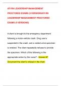 ATI RN LEADERSHIP MANAGEMENT  PROCTORED EXAMS &lpar;5 VERSIONSATI RN  LEADERSHIP MANAGEMENT PROCTORED  EXAMS &lpar;5 VERSIONS&rpar;