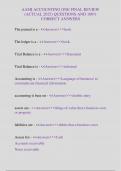 AAMI ACCOUNTING ONE FINAL REVIEW  &lpar;ACTUAL 2025&rpar; QUESTIONS AND 100&percnt;  CORRECT ANSWERS