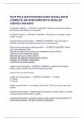 ASAP PACE CERTIFICATION EXAM ACTUAL EXAM COMPLETE 300 QUESTIONS WITH DETAILED VERIFIED ANSWERS