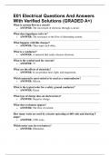 E01 Electrical Questions And Answers With Verified Solutions &lpar;GRADED A&plus;&rpar;