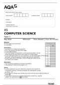 AQA AS COMPUTER SCIENCE Paper 2  May 2024&Tab;     