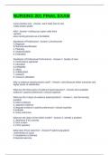 NURSING 201 FINAL EXAM QUESTIONS AND ANSWERS