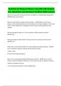 Nutrition & Physical Fitness Test &lpar;HN 196 Chapter 11&rpar;- Questions and Answers Verified 100&percnt; Correct