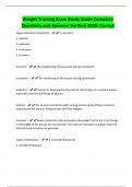 Weight Training Exam Study Guide Complete Questions and Answers Verified 100&percnt; Correct