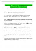 USAW Level 1 Chp 1 Test-Complete Questions and Answers Verified 100&percnt; Correct